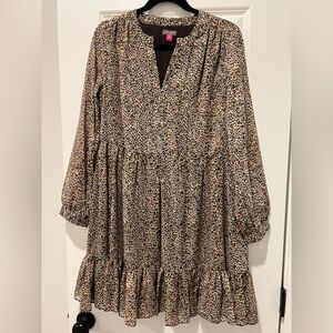 Vince Camino Animal Print Chiffon Mini Dress